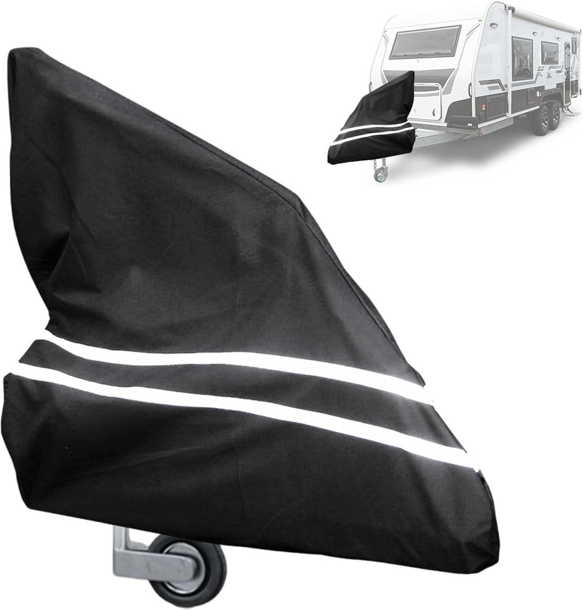 Deichselabdekking voor caravans, caravan Deichselabdekking, aanhanger disselhoes, waterdichte disselhoes voor aanhangers, camping Deichselabdekking, disselhoed van