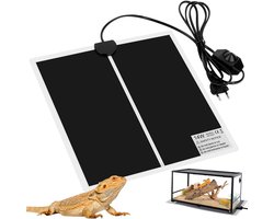 Verwarmingsmat, 14 W, terrarium, verwarmingsmat, 28 x 28 cm, warmtemat voor reptielen, schildpad, slangen, hagedis, gekko, spin