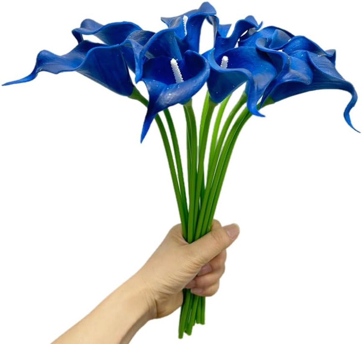 12 stuks kunstmatige calla leliebloemen, 13 inch enkele hoofden PU bloem kleine bloem boeket accessoire, Calla Lelie Bruids Bruiloft Boeket voor Greenery Planten Binnen Buiten Slinger Home Decor