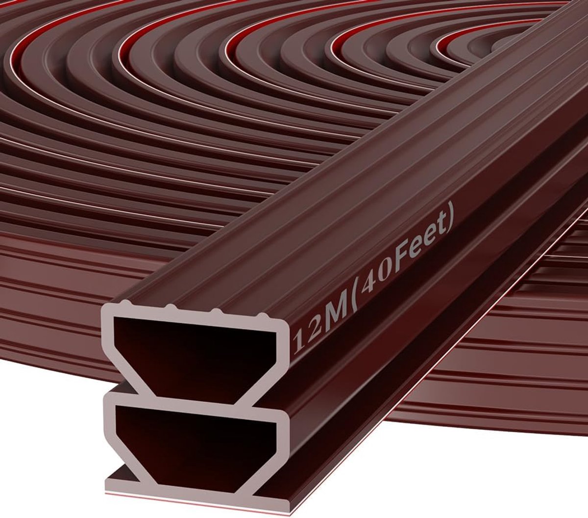 rubberen afdichting - Deur- en raamafdichting - Bruin - 1 cm x 12 m