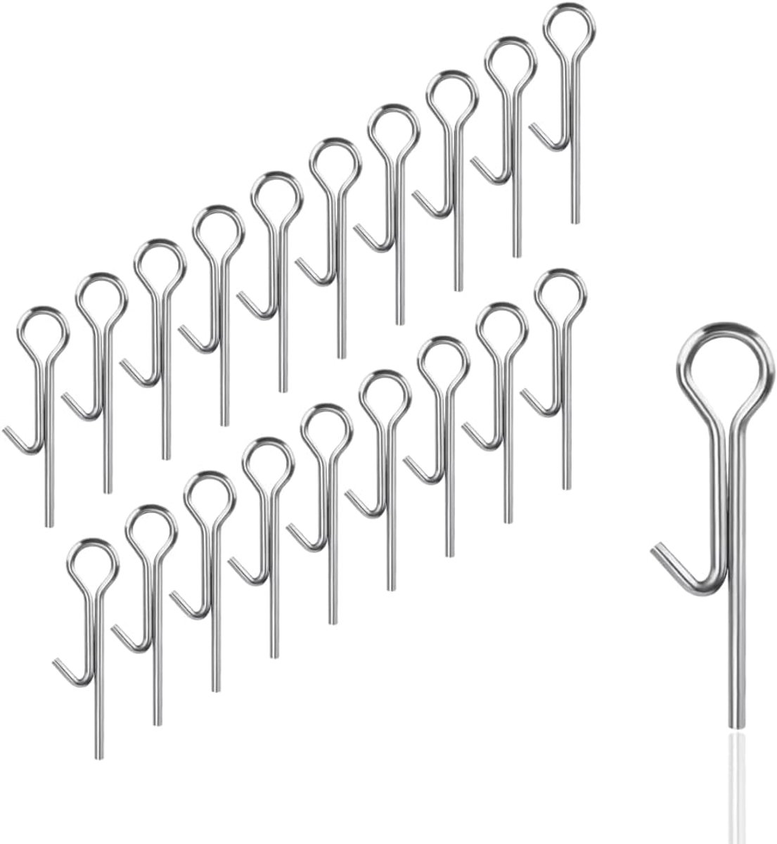 AMZfishing 20 x Power Stinger Spikes | Haken voor extra boorringen | Angsthaken & Stinger voor rubberen vissen & rubberen aas