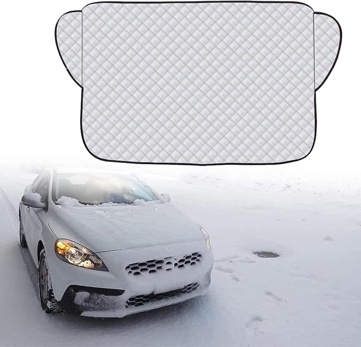 Voorruitafdekking Voor Auto,Voorruithoes,Auto Voorruit Cover,Winter Voorruit Cover,Anti Vries Deken Auto,Autos Voorruitbeschermer Afdekzeil Anti Sneeuw Vorst Ijs Warmte Zonwering Zonnescherm