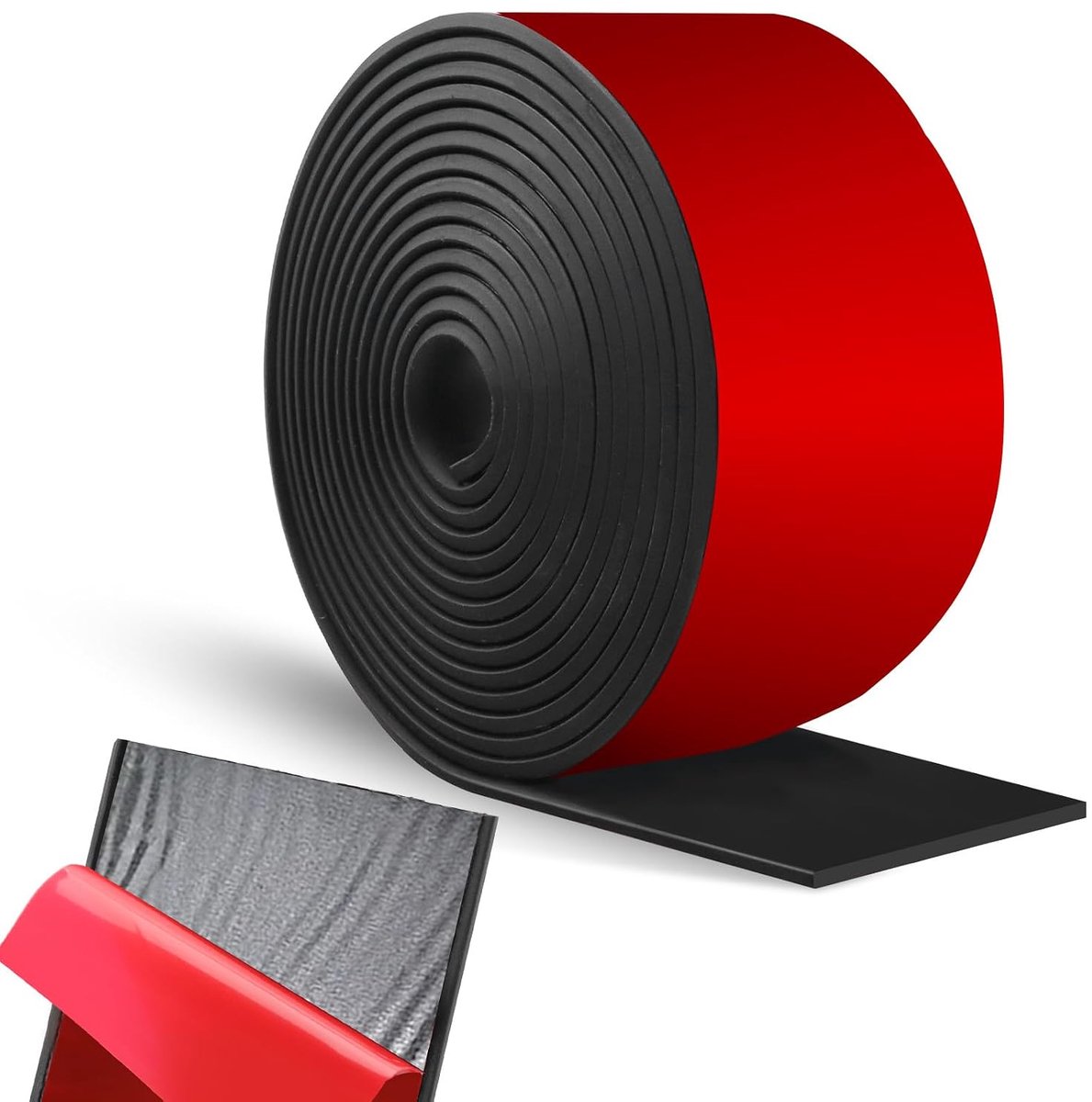 Rubberen strips, zelfklevende rubberen mat, neopreen, massief rubber, rubberen profiel voor weerafdichting voor afdichtingen ter demping van trillingen en voor knutselprojecten