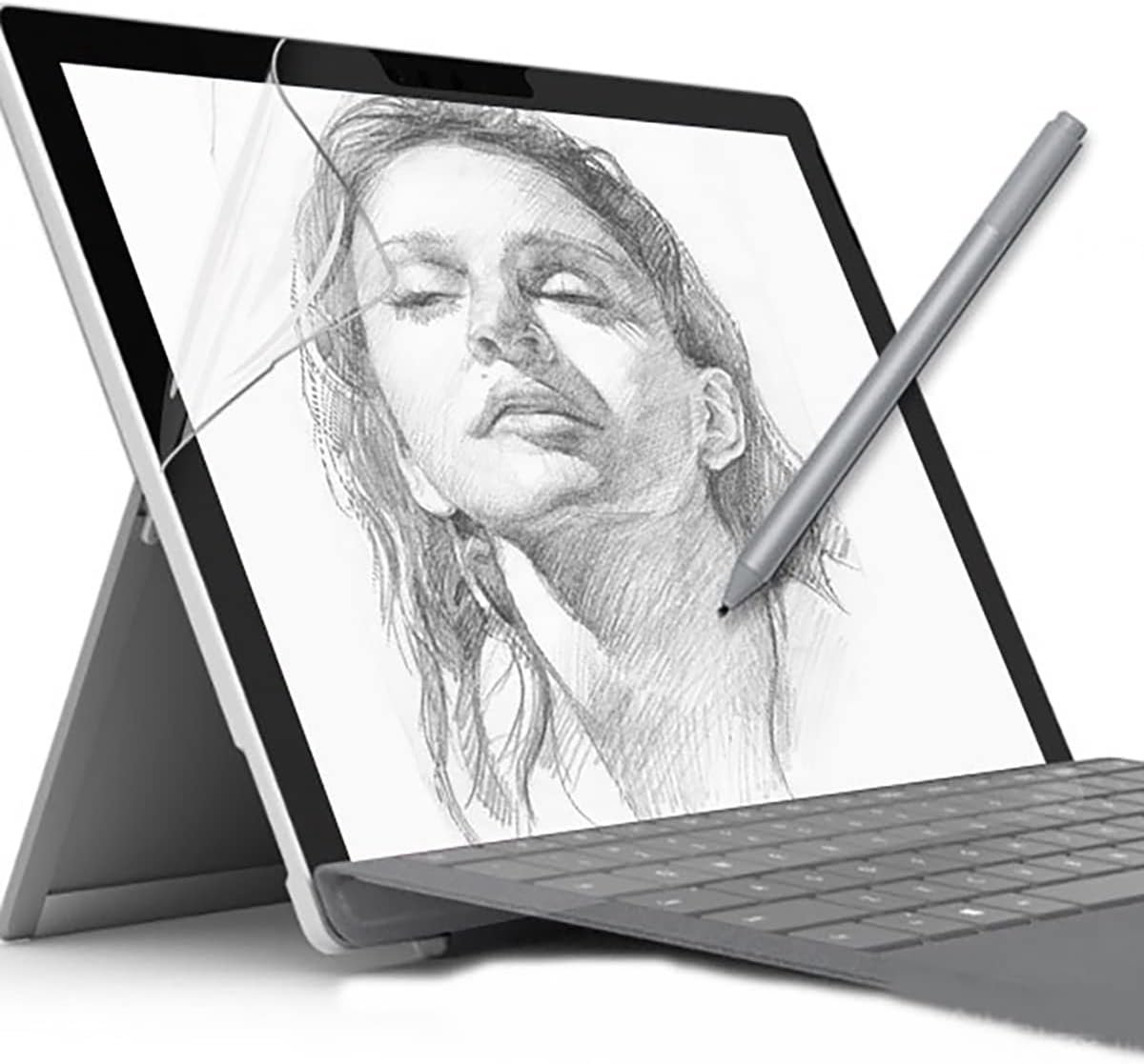 2 stuks papieren beschermfolie voor Microsoft Surface Go 4/3/2/1 10 inch, matte papierfolie, beschermfolie, displaybescherming, schrijven en tekenen zoals op papier, niet-verblindend / anti-reflectie