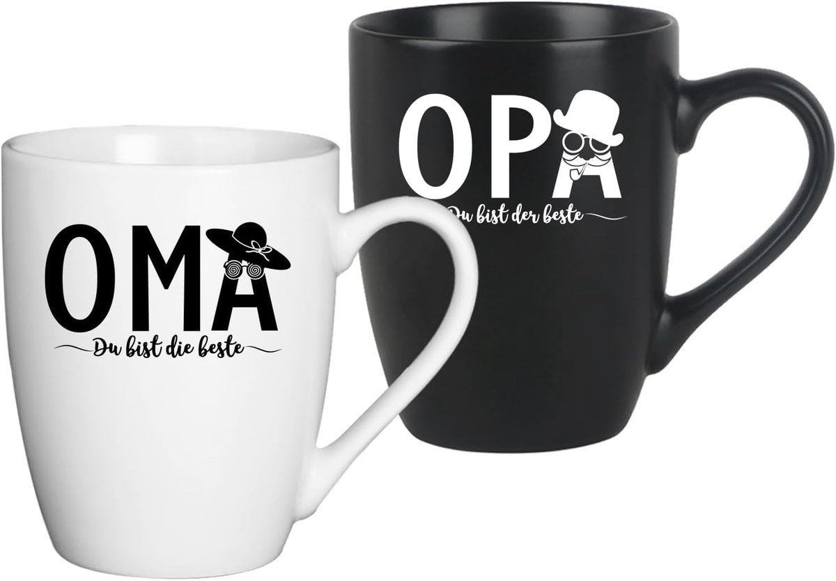 Kerstcadeaus voor beste oma en beste opa kopjesset Geschenk voor verjaardag Vaderdag Moederdag Mannendag (voor oma & opa)