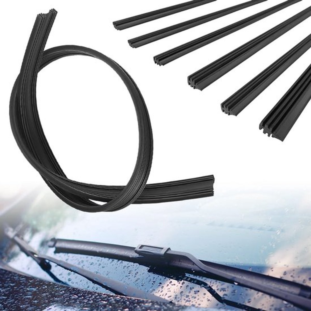 Ruitenwisserrubber 800 mm - Scheurvast & Duurzaam - Vervangende Rubber Strips - Multi-Compatibel - Helder Zicht - Slijtvast en Flexibel - Ruitenwisser