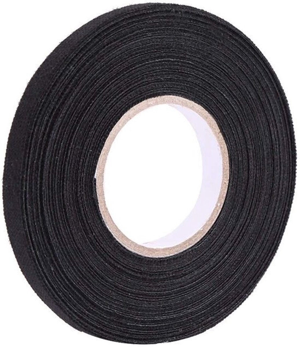 Kabelboom Tape 9mm x 15m - Multifunctionele Auto Tape - Zelfklevende Tape - Anti Piepen/Rammelaar - Hoogwaardige Polyester - Sterke Acryldrukgevoelige Kleefstof - Bedrading Tape