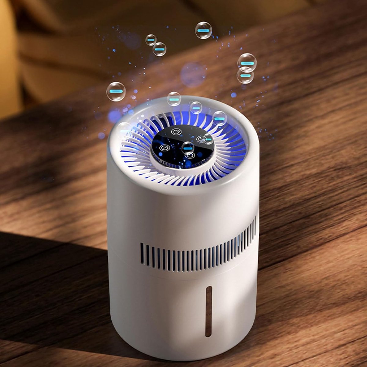 SnelShoppen - 4 Liter Luchtbevochtiger 2-in-1 Luchtreiniger en Luchtbevochtiger met USB-Stille Werking voor Slaapkamer, Kantoor, Babykamer, Thuisgebru