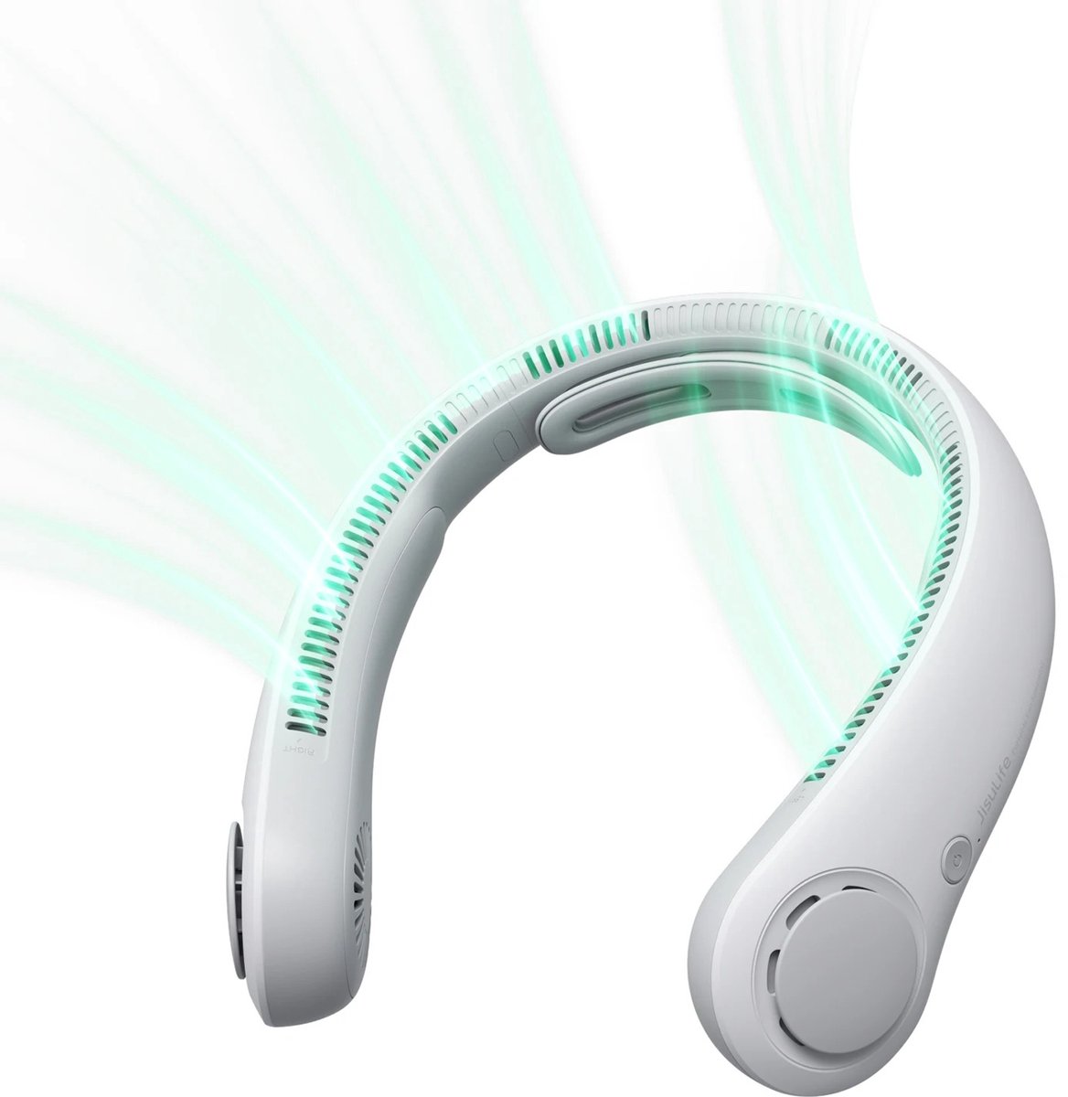 Roossentials draagbare nekventilator - Nekbrace - Handsfree - 5 snelheden - 5000 mAh - Oplaadbaar - Lichtgrijs
