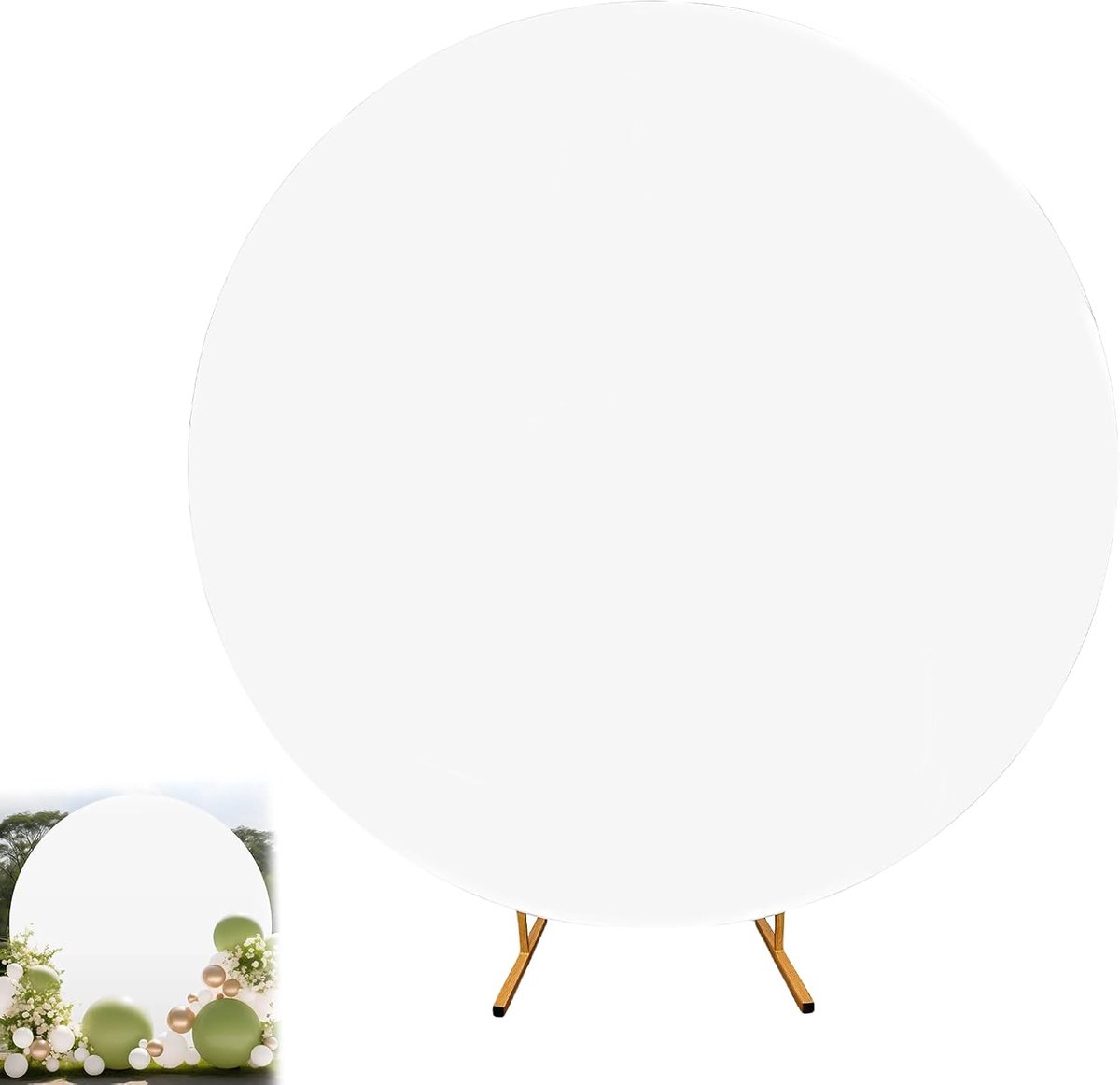 wit ronde achtergrond: boog-achtergrond diameter 2 m, opvouwbare witte achtergrond cover voor pasgeborenen, fotografie, rekwisieten (geen standaard)