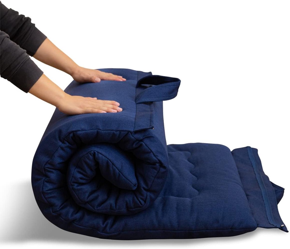 Futonmatras 28 x 75 Inch - Hypoallergeen en Dichte Schuim - Vouwbaar en Draagbaar - Ideaal voor Kamperen - SnelShoppen
