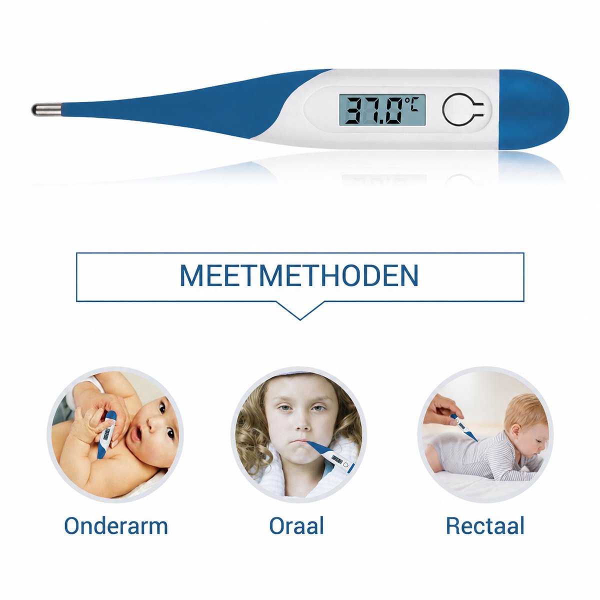 Premium Commerce® - Thermometer Baby - Lichaam - Koorts - Koortsthermometer voor volwassenen - Blauw - Incl. opbergcase! — cadeau in Cadeau-ideeën - foto 4