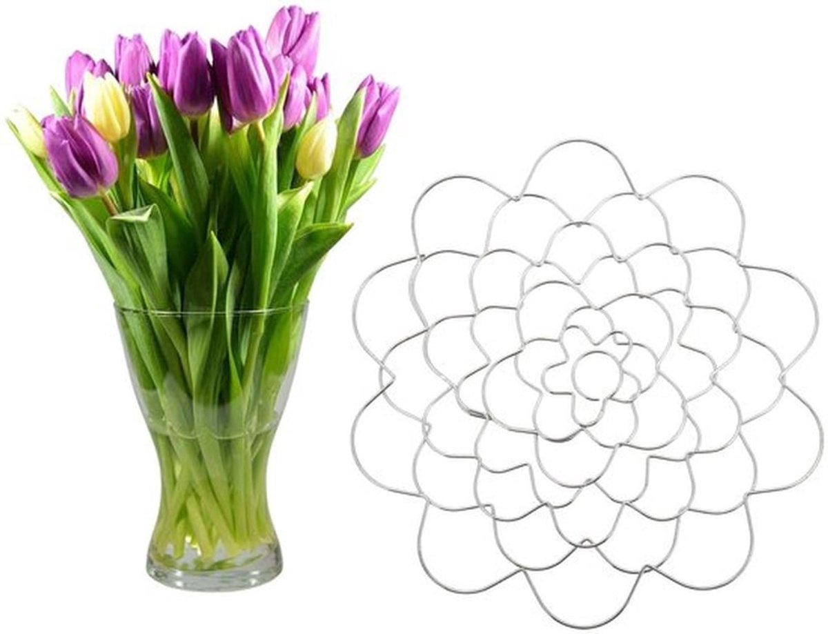 Bloemensteelhouder 15,2 cm - Bloemenstandaard voor binnen - Kikkerbloemenorganizer - Robuust ontwerp - Duurzaam materiaal - Modern design