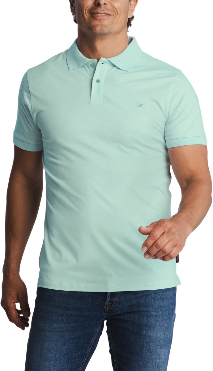 Undiemeister Polo Shirt Heren - Slim Fit - Anti-kreuk - ECOCELL™ Lyocell - Ocean Clear (Mintgroen) - Maat XXXL