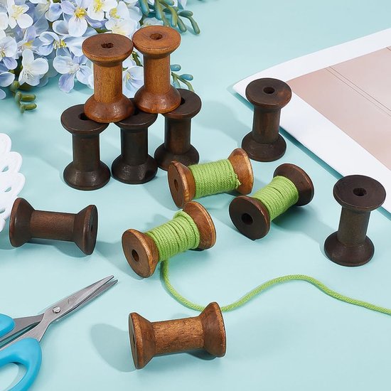 30 Houten Spoel Lege 3 Stijlen voor Garen Textiel Borduurwerk Lint Naaien Creatieve Vrije — afbeelding 3