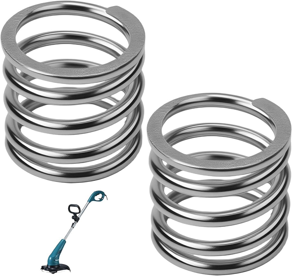 2 stuks reserveveren voor Makita grastrimmer compressieveer voor Dur181/Dur181z/Dur181rf 19 mm hoogte 21 mm breedte voor Makita grastrimmer accessoires drukveer grastrimmerkopaccessoires