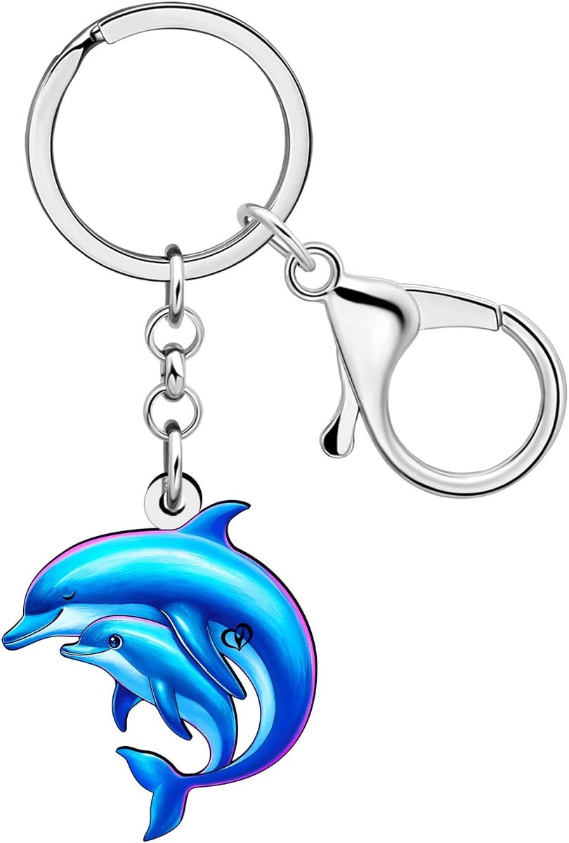 Leuke Dolfijn Sleutelhanger Oceaan Sleutelhanger Rugzak Accessoires Purse Charms Geschenken Voor Dierenvrienden Vrouwen Meisjes