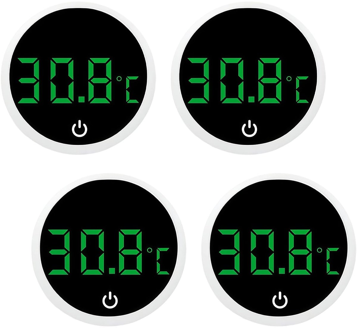 4 stuks aquariumthermometer: mini digitale aquariumthermometer, graden Celsius, aquariumaccessoires voor temperatuurbewaking, aquarium thermometer binnen voor zoetwater marine aquarium