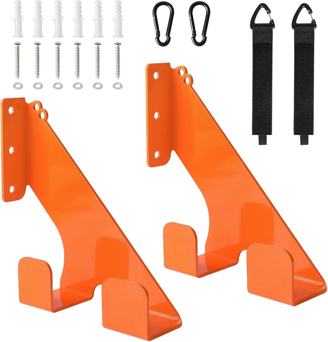 2 stuks wandgemonteerde motorzaaghouder, stalen wandhouder, kettingzaag, kettingzaaghanger, zware belasting, gereedschapswandhouder, compatibel met Stihl Husqvarna Echo