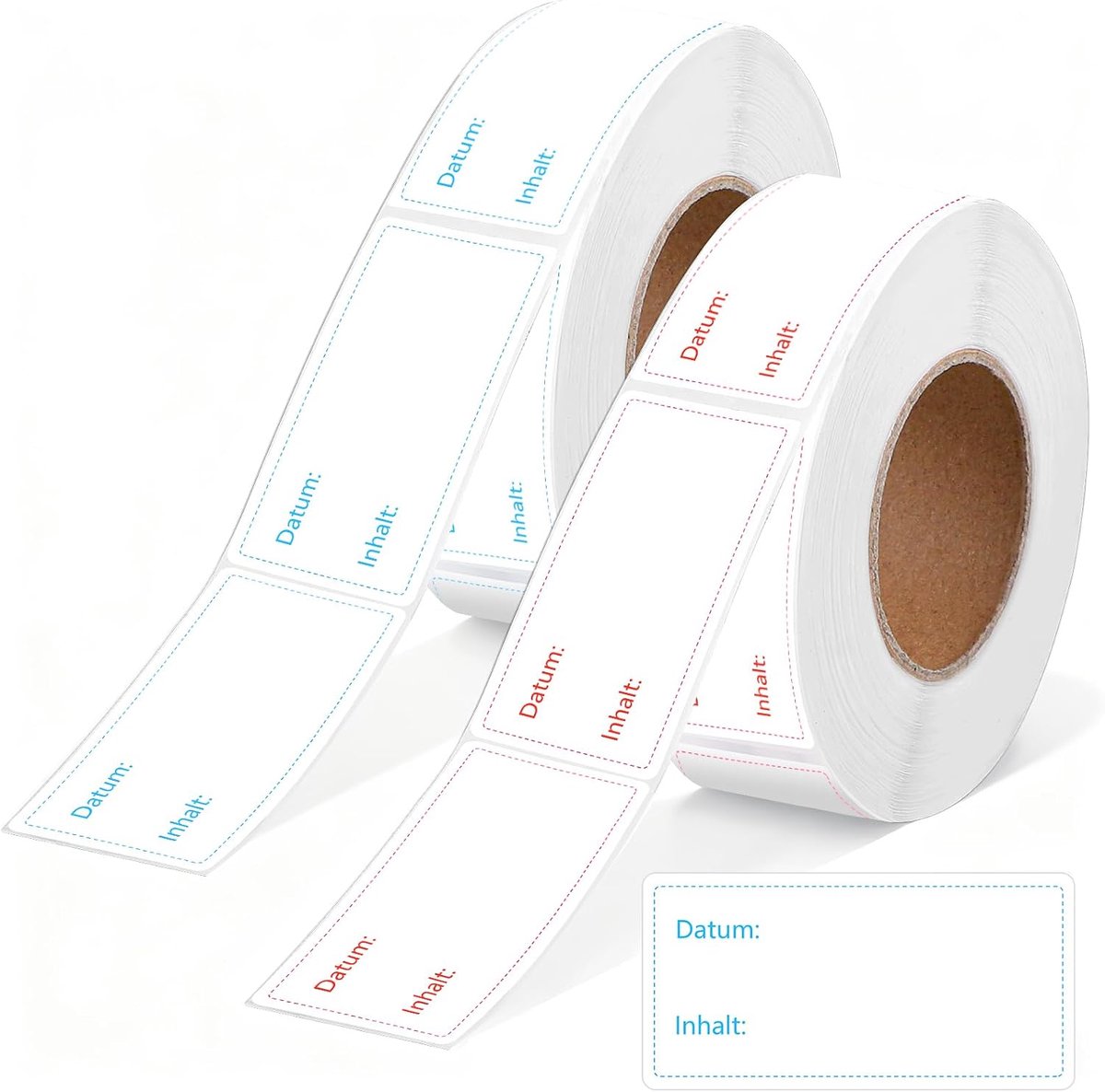 1000 stuks vriezetiketten om te beschrijven, 50 x 25 mm vriezetiketten, zelfklevend, afneembaar, waterdichte vriezetiketten, keukenetiketten voor voedselcontainers, potten, jam