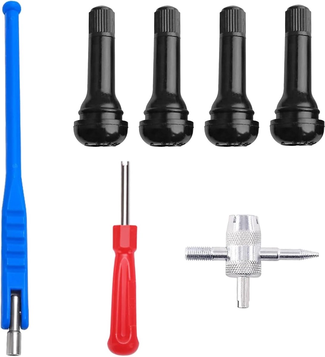Tyre Valve Stem Puller Gereedschap Set, Bandventiel Removal Tool, 4 Stks TR414 Bandventielen Stem, Auto Band Kleppen Reparatie Kit, voor Truck, Auto, Motorfiets