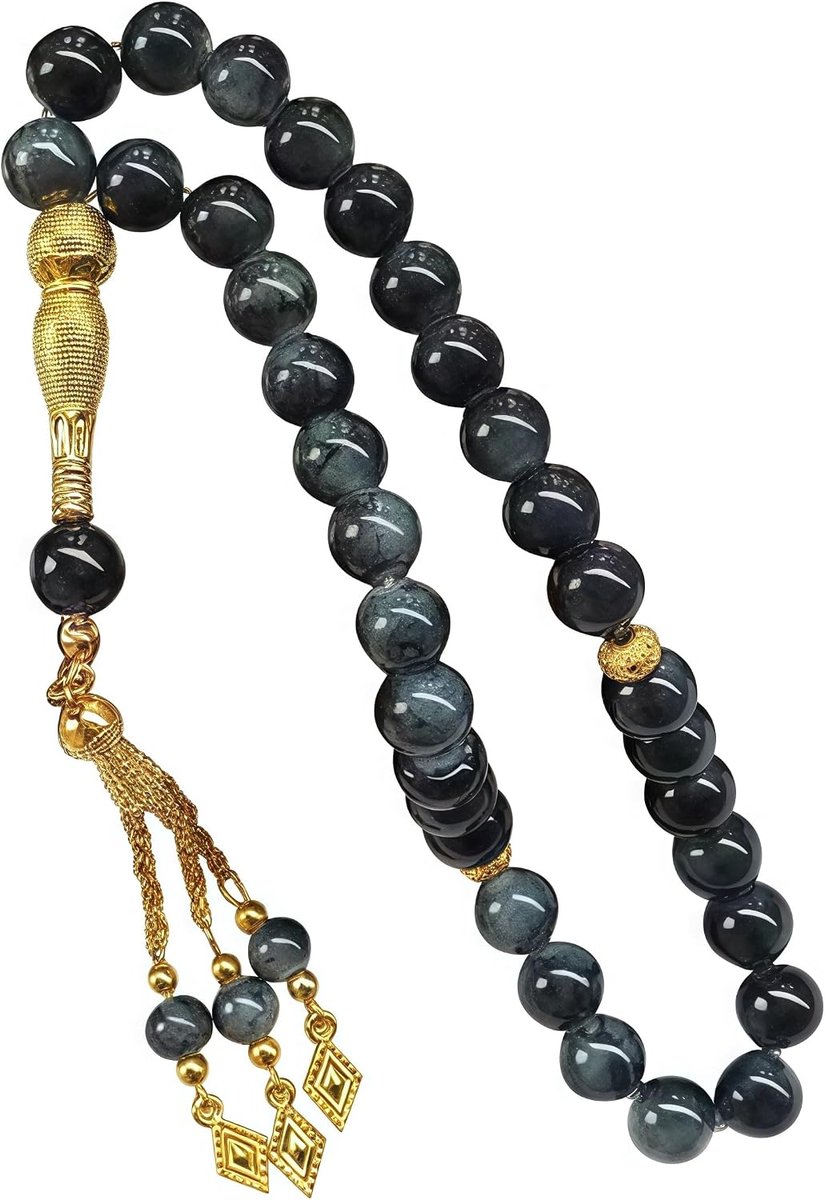 Kralen, Tasbeeh, Sibha, Moslim Mala, Masbaha, Misbaha, Tesbih, Tespih, Dhikr kralen, Zikr kralen, Worry Beads Prayer Counter Arabische kwast armband