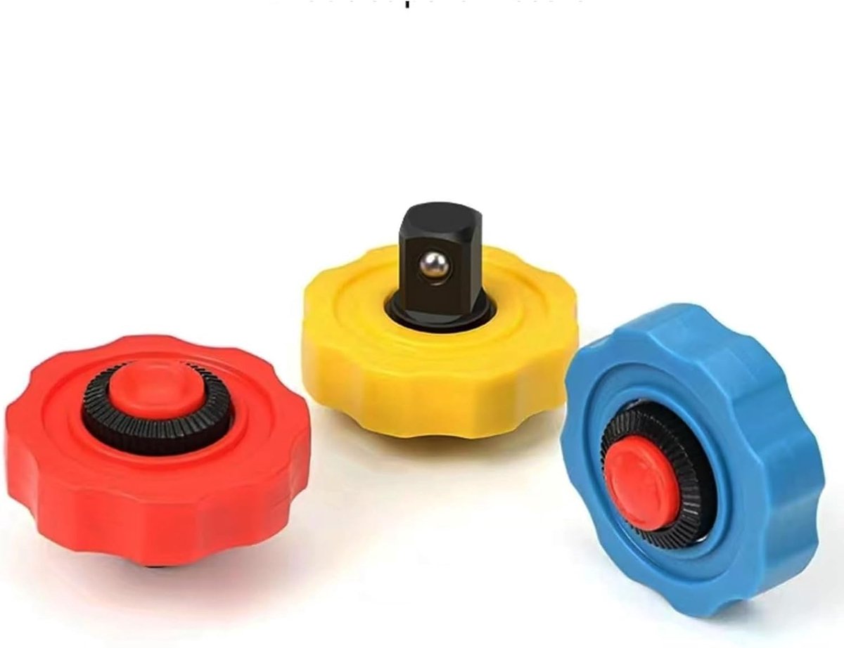 3-delige Mini-vingerratelset, 1/4" 3/8" 1/2" Aandrijving Omkeerbare Palmratelsleutel Duimwielratelsleutelset, 72 Tandvingerratelsleutel voor Krappe Ruimtes