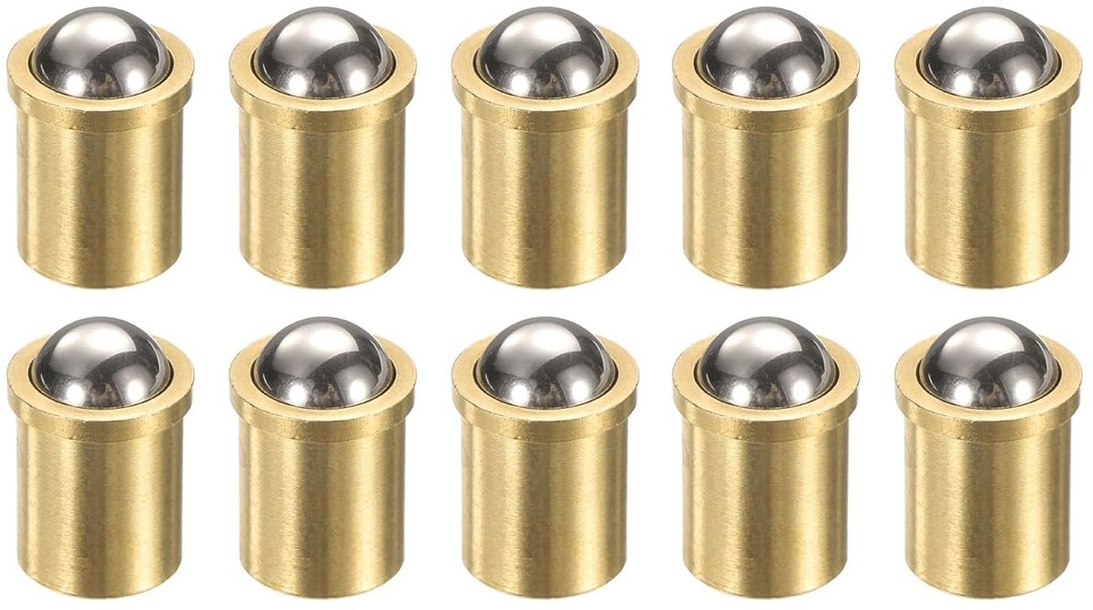 10 stuks kogelpunten, veerdrukstukken, 10 x 13 mm, messing precisie-positioneringskralen, kogelveerdrukstukken, kogelsluitgrendel voor deur, kast, mechanische apparaten, klemmen, meubels