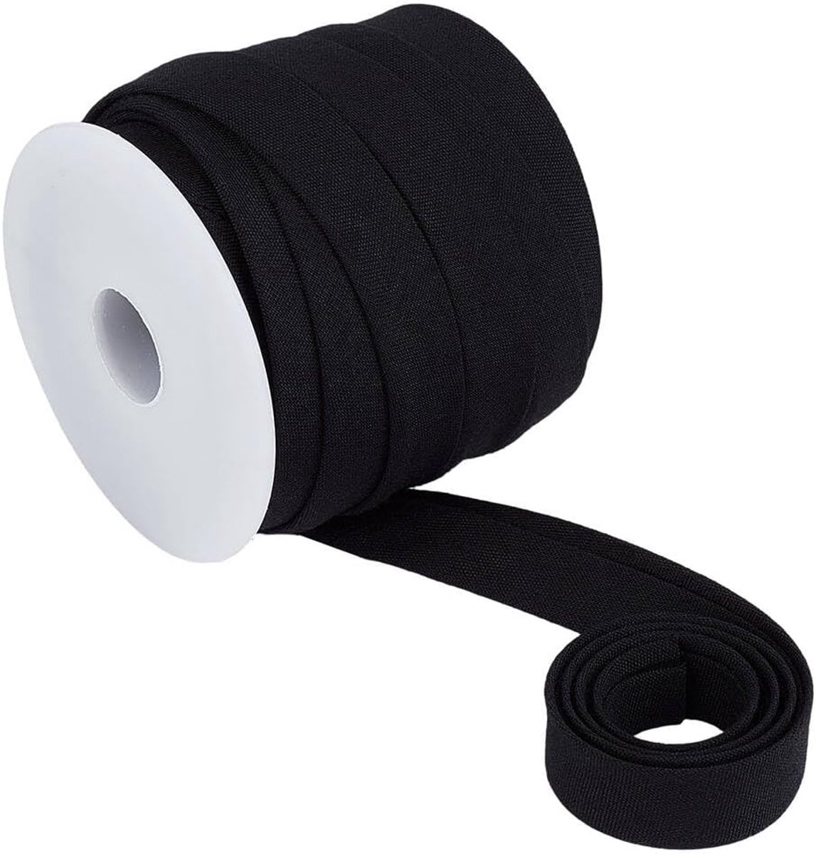 Biaisband voor naaien, 1/2 inch dubbele vouw biaisband zwart polykatoen bindband zoomlint DIY kledingstuk voor ambachtelijke naaien zomen biezen quilten naaien naaien