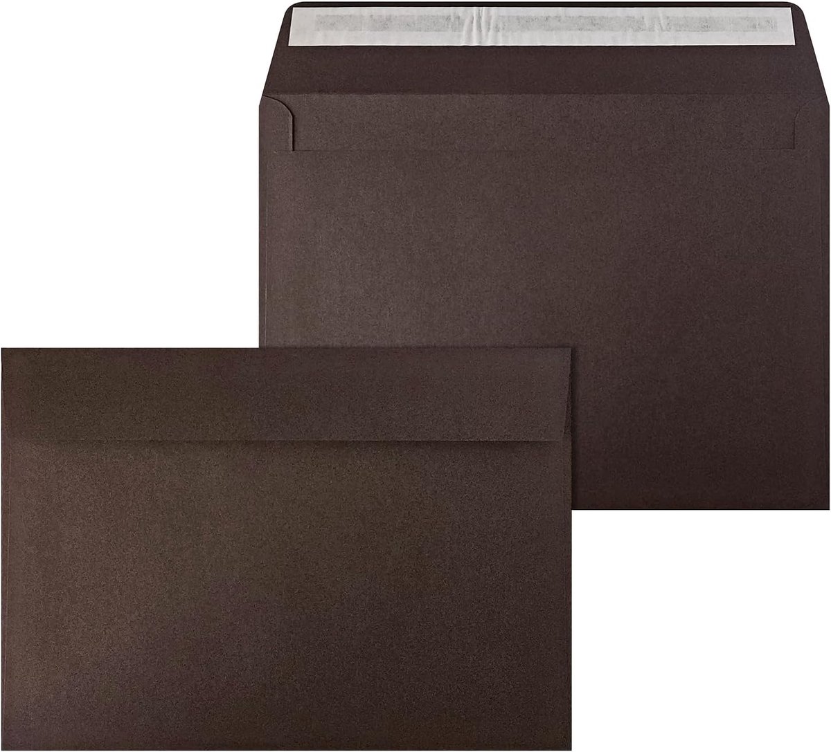 20 grote enveloppen donkerbruin DIN C5 16,2 x 22,9 cm 120g grote bruine envelop A5 voor bruiloft kerst uitnodigingen