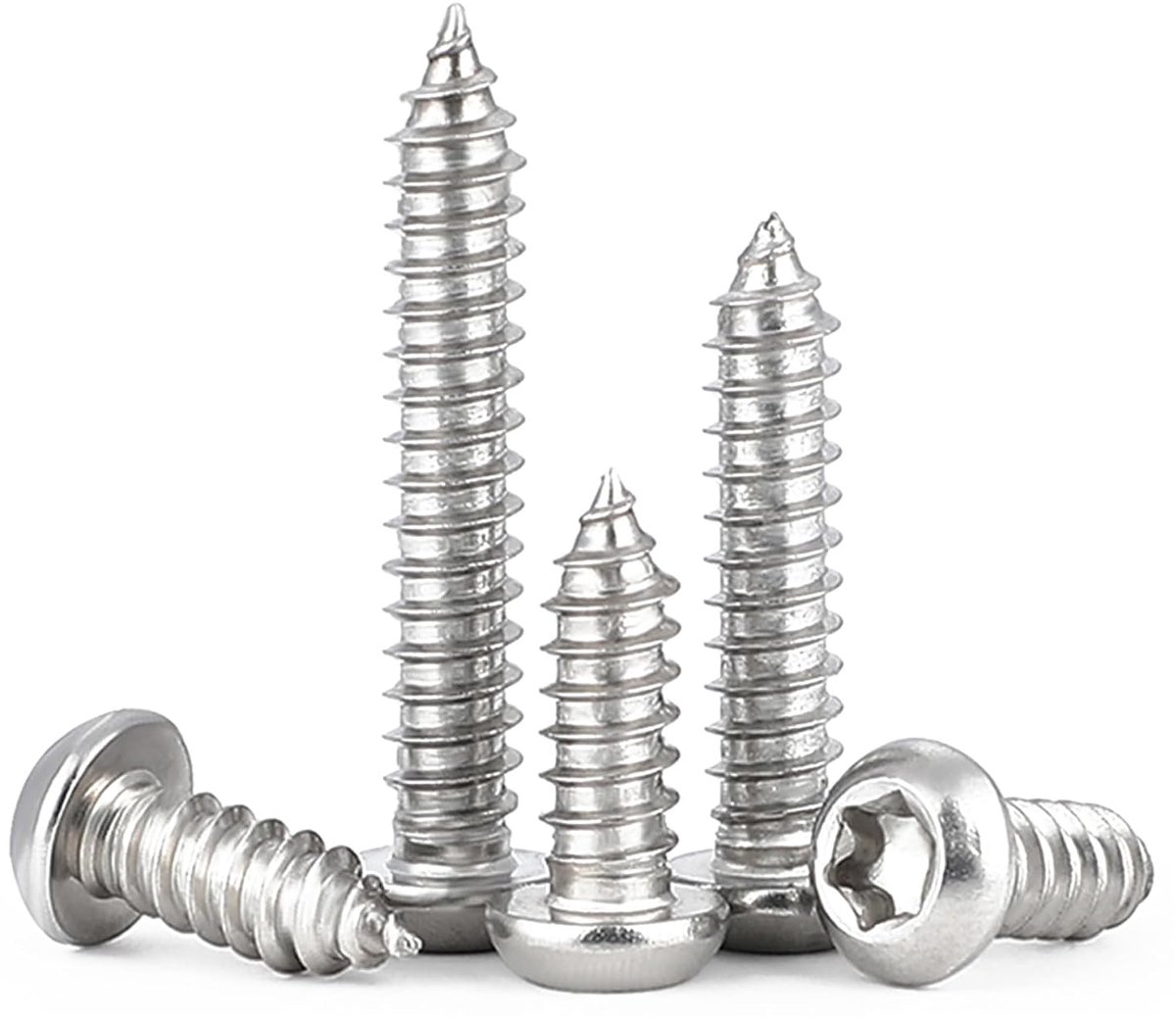 50 Stuks M5x30mm Zelftappende Torx Schroeven RVS Ronde Kop | Zelfborende Plaatschroeven,voor Metaal,Hout en Plaatwerk,Reparatie,Bevestiging en Montage,Klussers en Monteurs