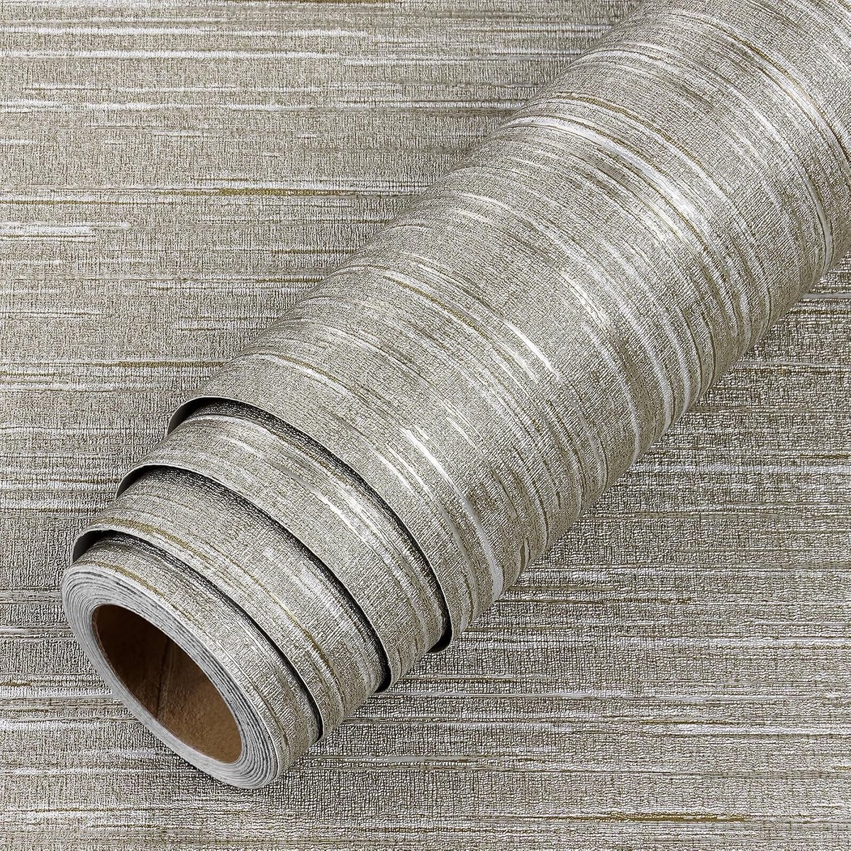 Behang, zelfklevend, linnenlook, textuur, wandbehang, slaapkamer, modern, 40 cm x 700 cm, zelfklevend behang, woonkamer, vinyl, meubelfolie, linnen, waterdicht, vinylbehang voor kantoor