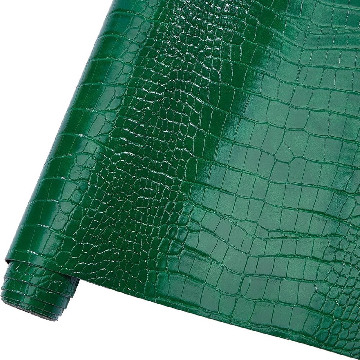 Stof 134 x 30 cm kunst PU voor reliëf naaien huidlittekenbladeren materiaal doe-het-zelf bekleding handwerk handtassen meubels autofolie leer oorbellen schoenen riem zeegroen