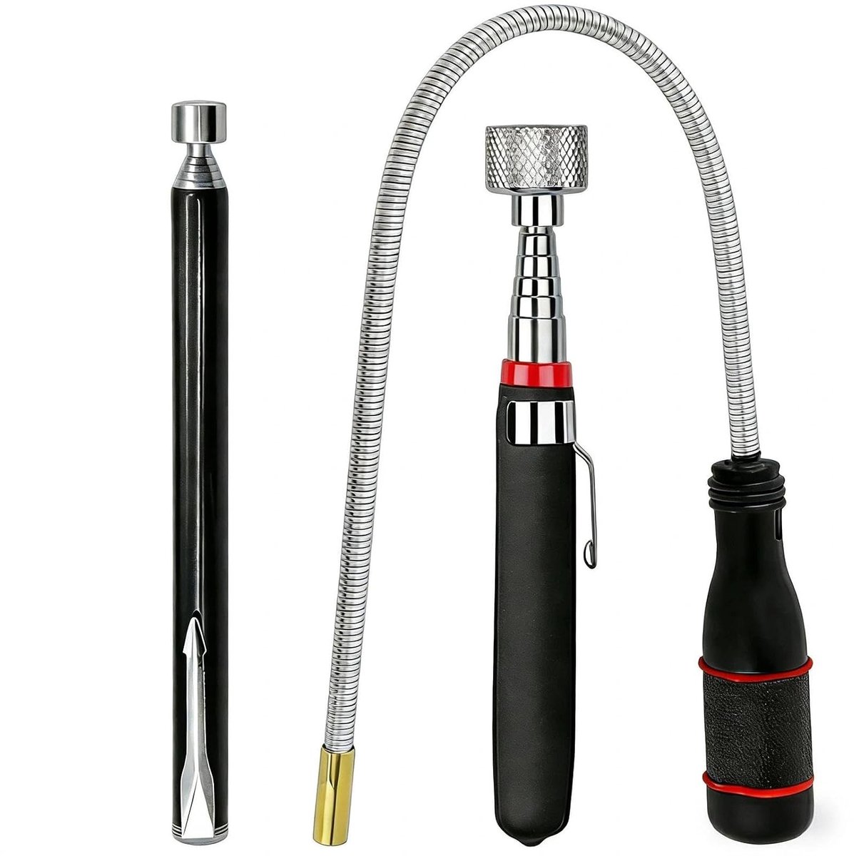 3 stuks uittrekbare magneetstaaf, intrekbare magnetische telescoopstang, draagbare magneethever, 5 kg, telescopische magneetstaaf voor thuis, werkplaats, reparatie