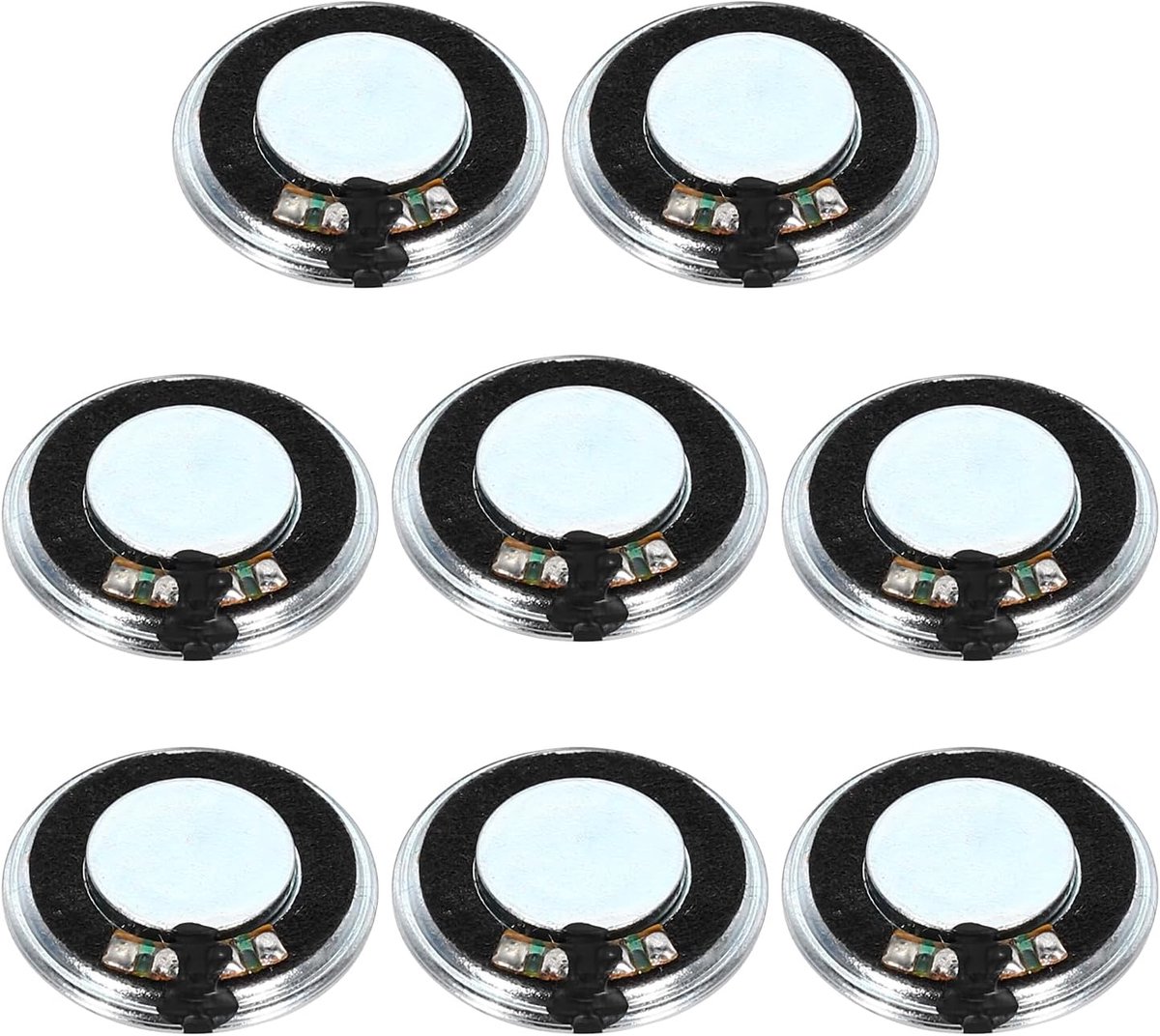 8 stuks 1 W 8 Ohm ronde mini-luidsprekers – metalen behuizing binnenkant micro-magnetische luidspreker voor kleine dvd-luidsprekers EVD multimedia-radio