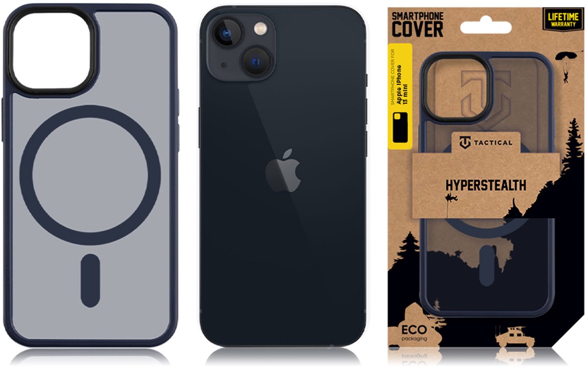 Tactical MagForce hoesje - Geschikt voor iPhone 13 Mini - Deep Blue
