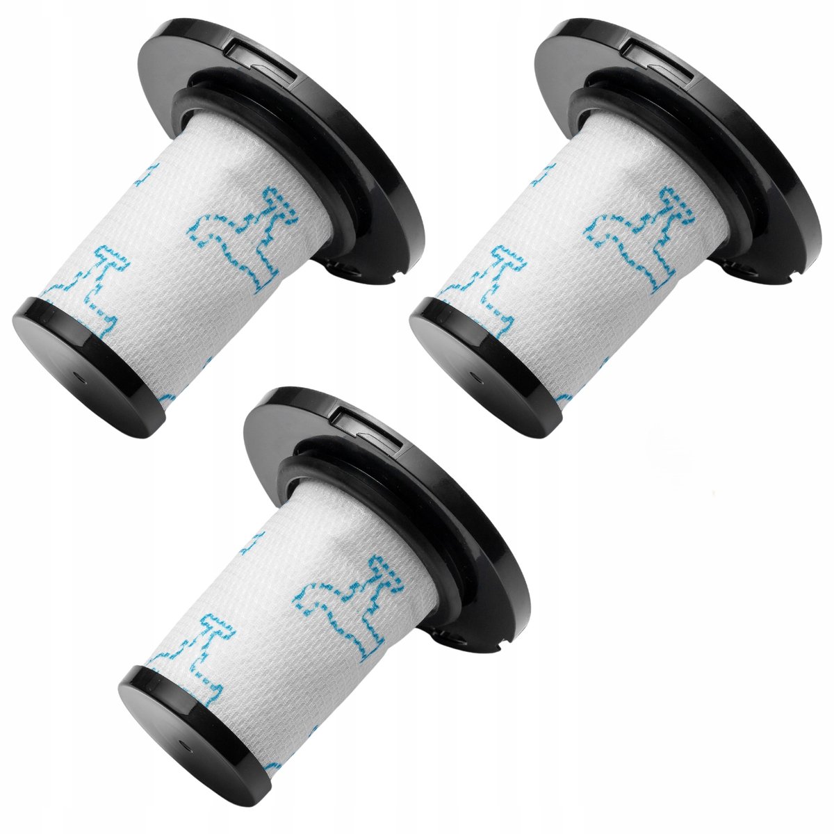 AreoSe - HEPA-filter voor TEFAL X-Force Flex 11.60 12.60 14.60 15.60 Rowenta X-Force - 3 stuks