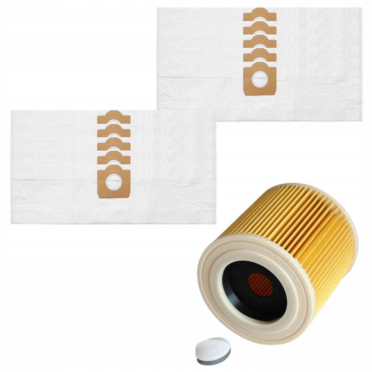 AreoSe - Stofzuigerzakken en filters voor KARCHER WD3 SE 4001 6.959 - 130.0 + Filtr 6.414-552.0 - 10 zakken + 1 filter