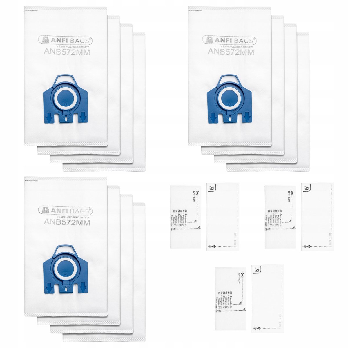 AreoSe - Stofzuigerzakken en filters voor Miele 3D Complete C3, C2, Classic C1 - 12 zakken + 6 filters