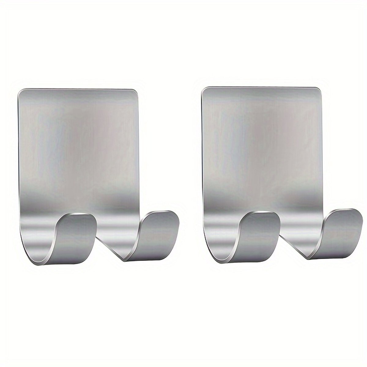 2x Scheermeshouder - Zelfklevend - Ophanghaakje - Scheermes houder - Wandhouder - Haakje - Razor holder - Scheermes ophangen - Badkamer organizer - Zelfklevende houder - RVS - Zilver - 2 stuks - Jonyx
