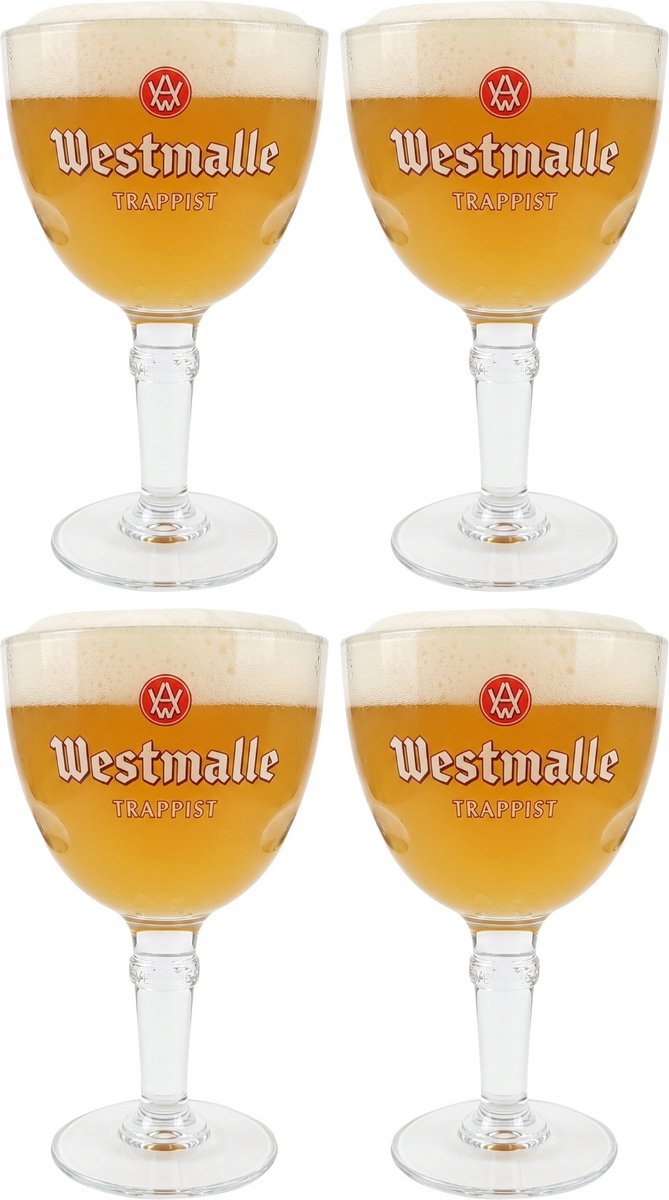 Westmalle Bierglazen 330 ml - 4 Stuks