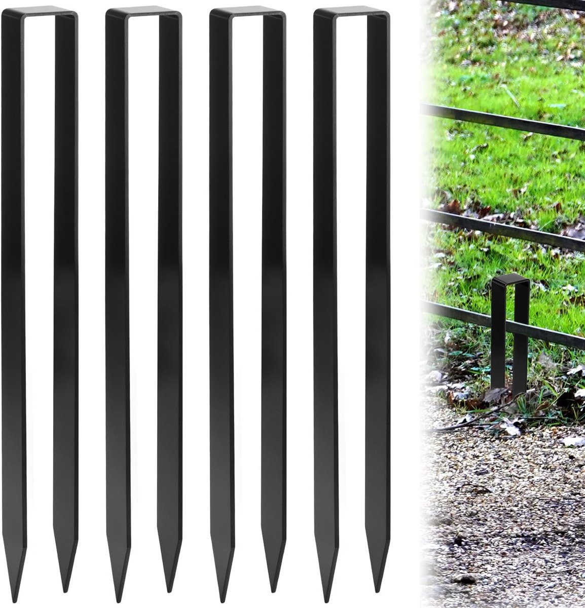 Ground Anchors 30 x 2.8 cm - U-vormige metalen rozenboog - Sterk en weerbestendig - Voor veilige bevestiging - SnelShoppen