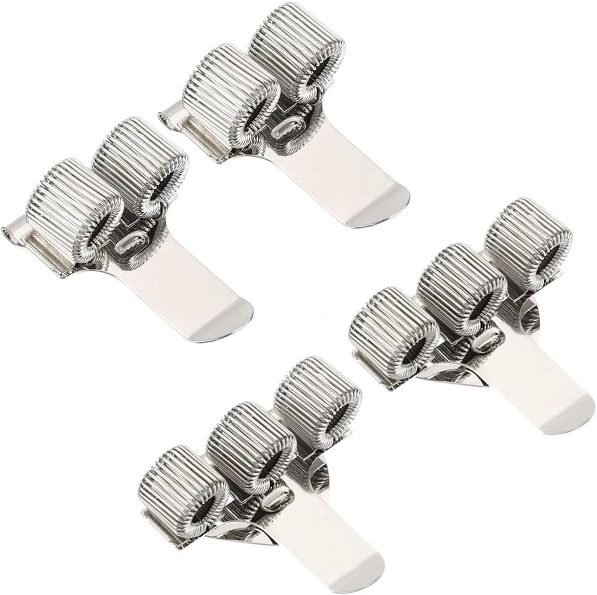 Pennenhouder 4 stuks - zilver met clips - verstelbare ring - ideaal voor kantoor en handbag - SnelShoppen