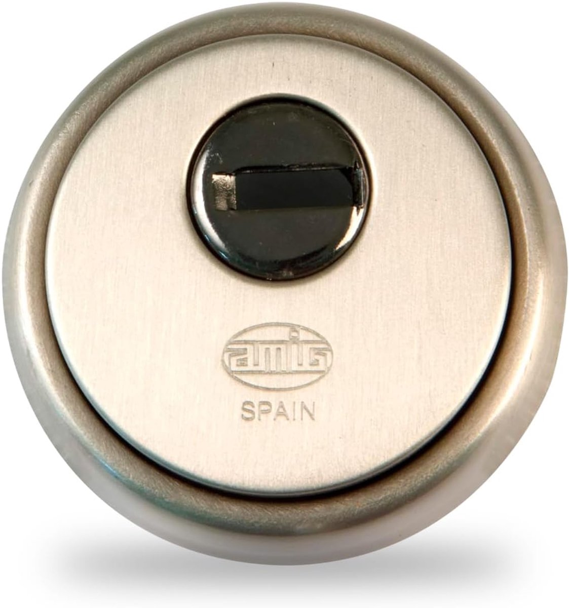 SnelShoppen - Cilinderbeveiliging Ø65 mm - Messing - Zilverkleurig - Holle Buitenring - Anti-Boorplaat - Europrofiel Cilinder EN1303 - Met Schroeven e