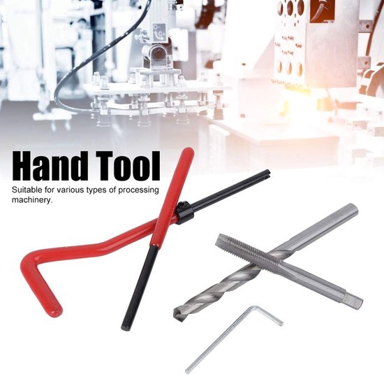 Schroefdraadreparatieset, 25-delig, M7-schroefdraadinzetstukken, Draadinvoergereedschap voor Automotor — afbeelding 2