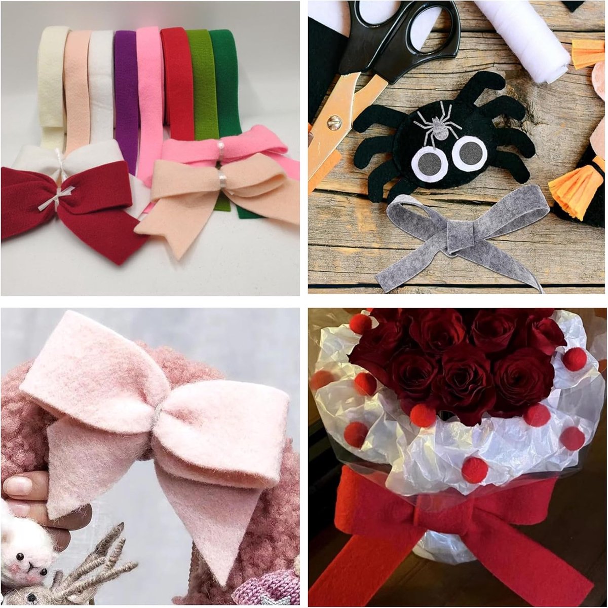 viltstof, decoratieband, vilt, lint, knutselvilt, stoffen lint, kerstband, wolviltband, cadeaulint voor geschenkverpakking, kerstboom, bruiloft, doe-het-zelf, decoratie,