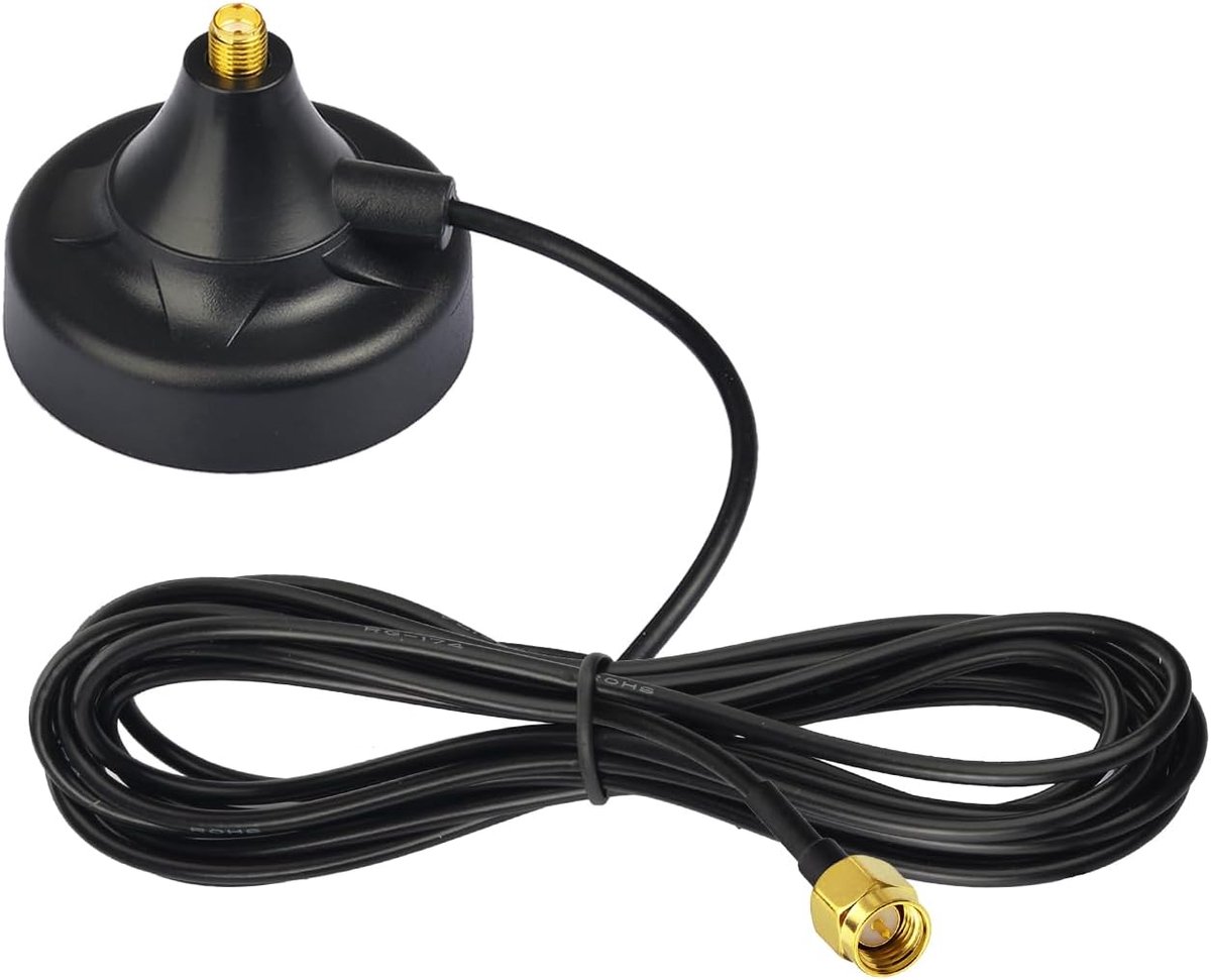WLAN-antenne, magnetische basis met 3 m SMA stekker, antenne, verlengkabel voor wifi-antenne, 4G LTE-antenne, netwerk, antennes, routers etc