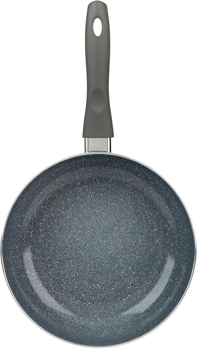 529579 AUTAN aluminium stoofpan Ø 24 cm H 6,5 cm - gezonde antiaanbaklaag van keramiek met steeneffect - glazen deksel - hittebestendige siliconen handgreep - voor alle warmtebronnen inclusief — afbeelding 2