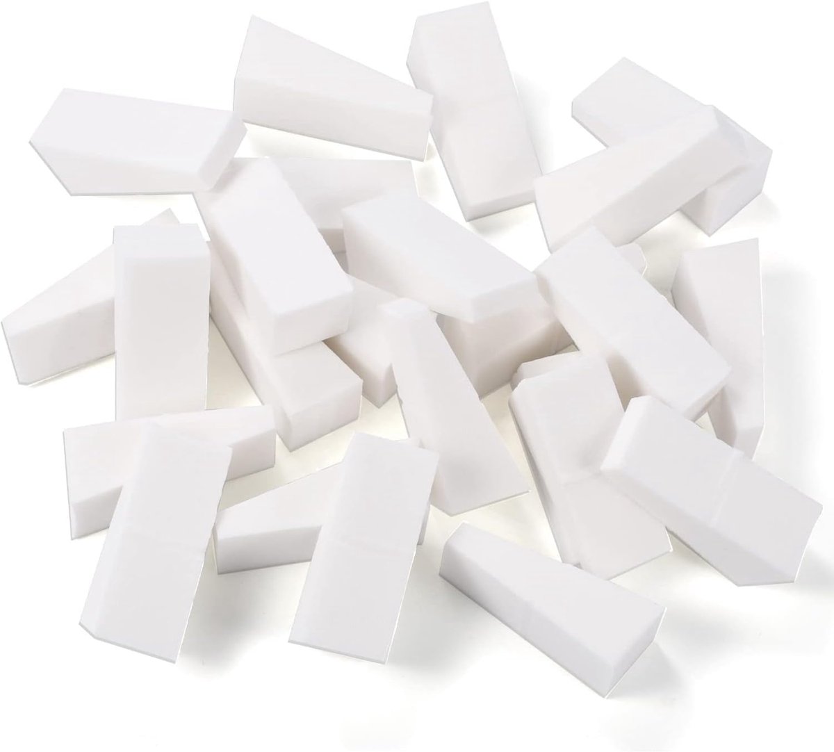 10 stuks make-upsponzen, wegwerpsponzen voor gezicht, nagelkunst, driehoekige sponzen voor poeder, mascara, crème en foundation.