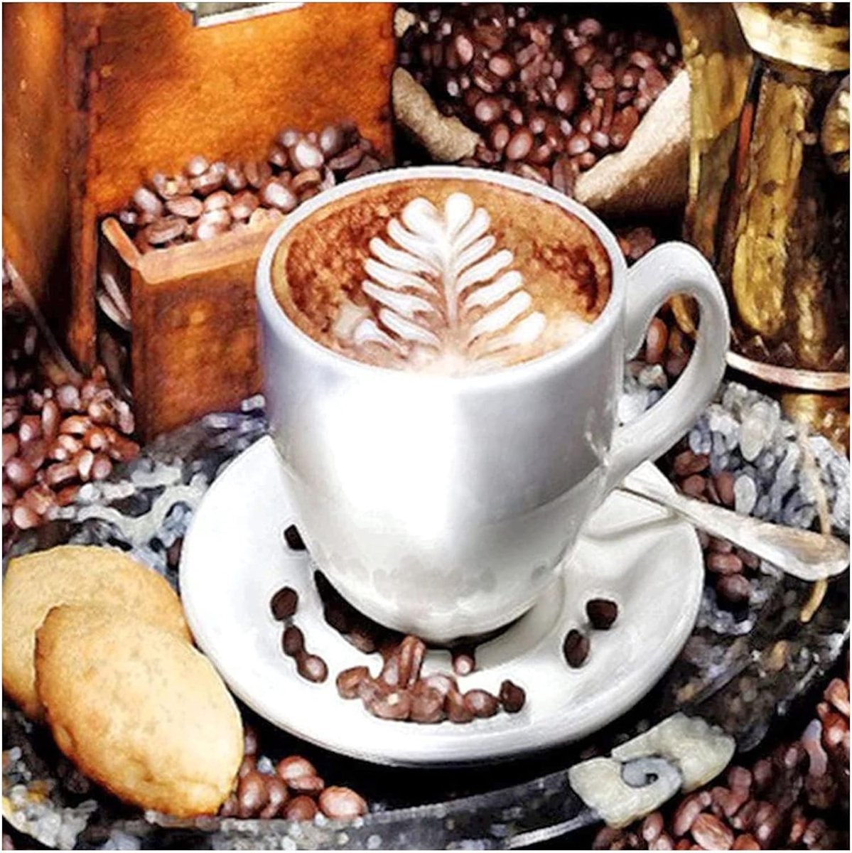 Diamond Painting vierkante stenen 40 x 40 cm koffie aardappel 5D afbeeldingen Square Drill Kits Daiments Painting als cadeau knutselset volwassenen kruissteek